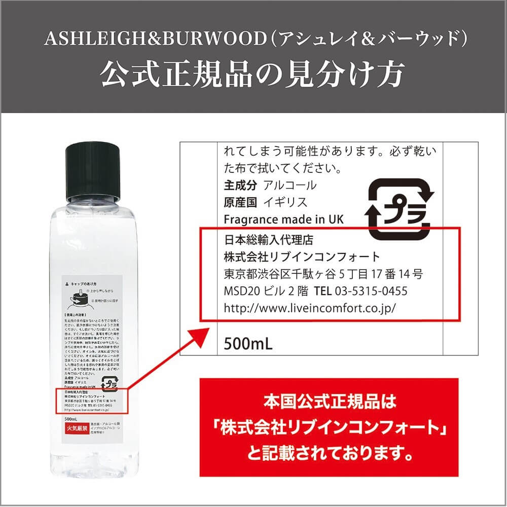 アシュレイ＆バーウッド　Ashleigh&Burwood　フレグランスランプ 　正規輸入品の見分け方