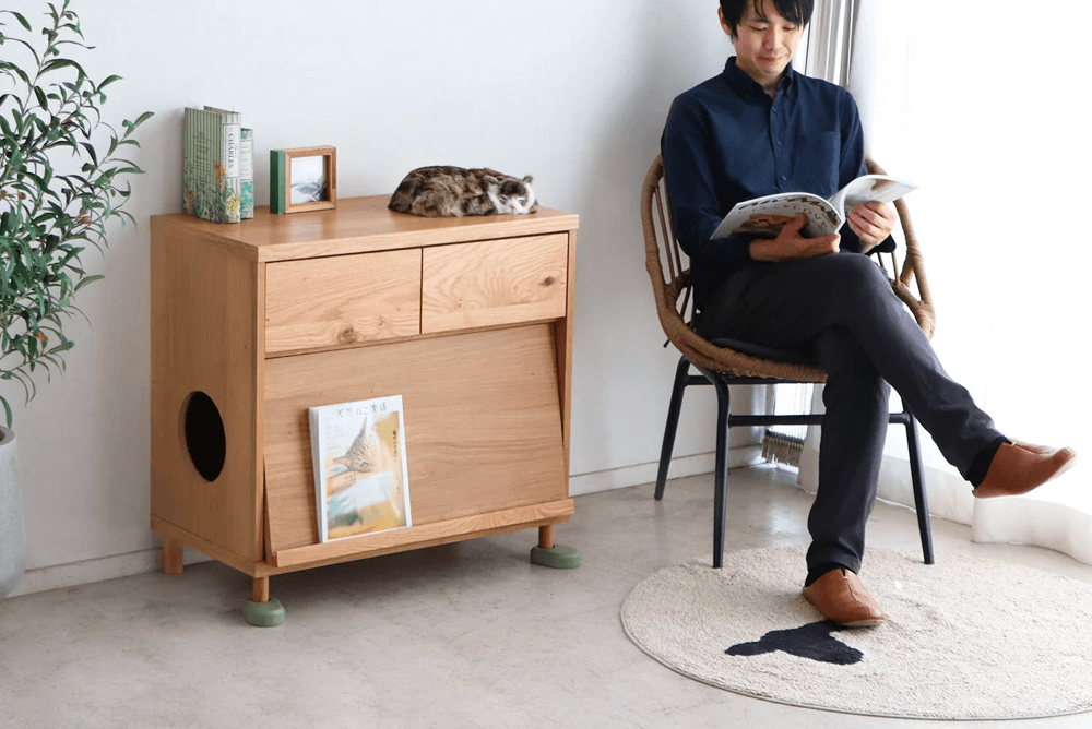 TREEMO トリーモ　東馬　ペット家具　猫家具　ナチュラル　キャビネット