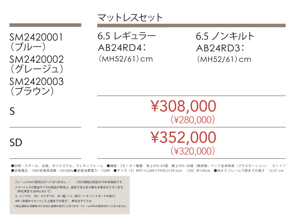 ファニチャードーム シモンズ 電動ベッド